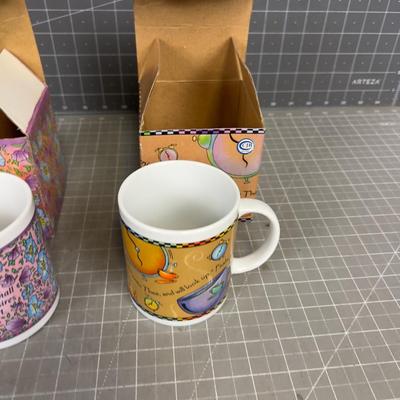 2 NEW Coffee Cups with Bible Quotes. 