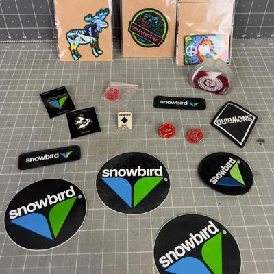 SNOWBIRD Pens, Patches, Paper Weight Stickers