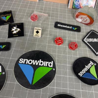 SNOWBIRD Pens, Patches, Paper Weight Stickers