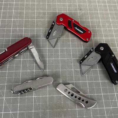 5 Folding Pocket Knives 
