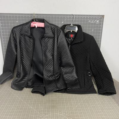 2 Small NEW Jackets, Black 