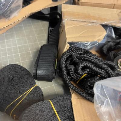 Several Ratchet Straps Nuts and Bolts Etc. 