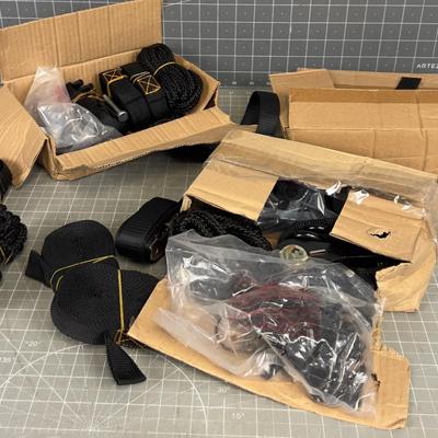 Several Ratchet Straps Nuts and Bolts Etc. 