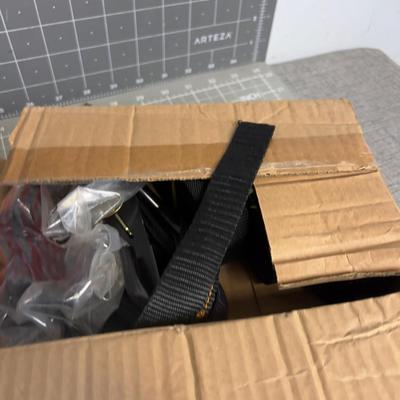 Several Ratchet Straps Nuts and Bolts Etc. 