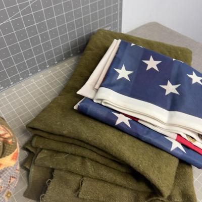 Fabric, Flag, Blanket, Canvas 