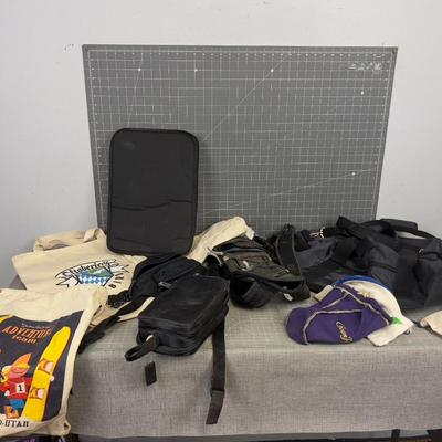 BAGS: Totes, Backpack, Zipper Bank Bags etc.