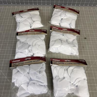 6 Packages of Gun Cleaning Patches, New  