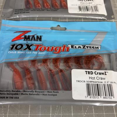 Z Man Hot Crawz Artificial Lures (3) New 