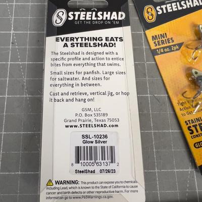 Steel Shad Mini Series Glow Silver Lures