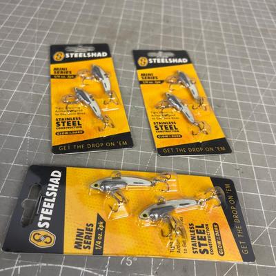 Steel Shad Mini Series Glow Silver Lures