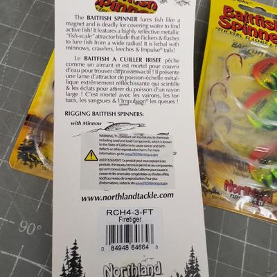(6) Packages of Bait Fish Spinner Rigs 