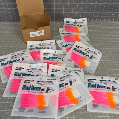 Mad River, Steel Head Worms 12-Packages