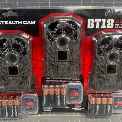 Stealth Cam BT18 Trail Cams (3) Pack