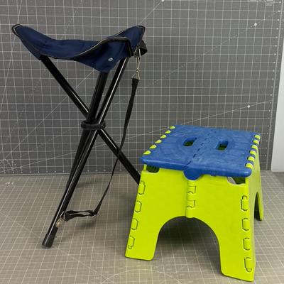 Camp Stool and Folding Step Stool 