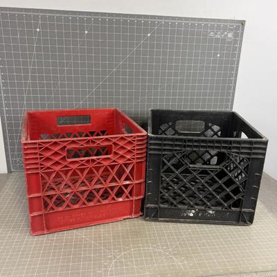 2 Milk Crates 