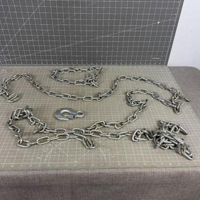 3 Pieces of CHAIN Plus a hook
