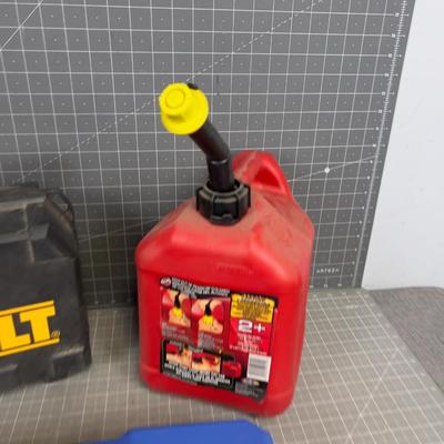 3 Pieces; Tools Boxes, Gas Can 