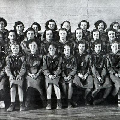 historic WYOMING GIRL SCOUT PHOTOS CAMP NEW FORK c1930
