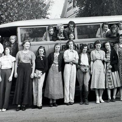 historic WYOMING GIRL SCOUT PHOTOS CAMP NEW FORK c1930