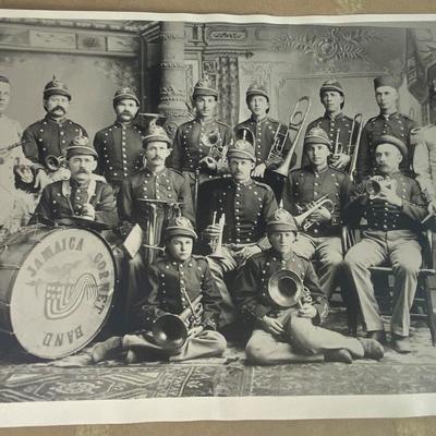 rare JAMAICA IOWA CORNET BAND PHOTOGRAPH 19th CENTURY 