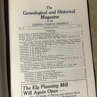 LDS Genealogical and Historical Magazine of the ARIZONA TEMPLE DISTRICT V2 1925