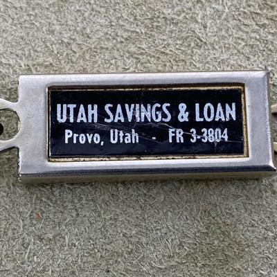vintage UTAH SAVINGS & LOAN PROVO UTAH ADVERTISING KEYRING
