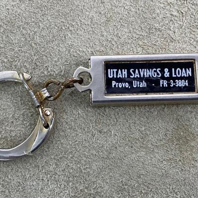 vintage UTAH SAVINGS & LOAN PROVO UTAH ADVERTISING KEYRING