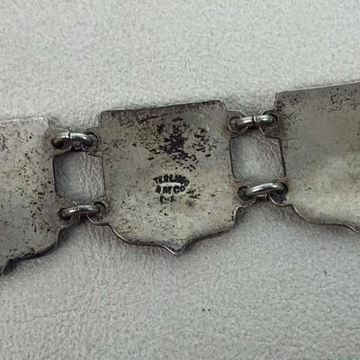 vintage CANADIAN PROVINCES STERLING CHARM BRACELET 