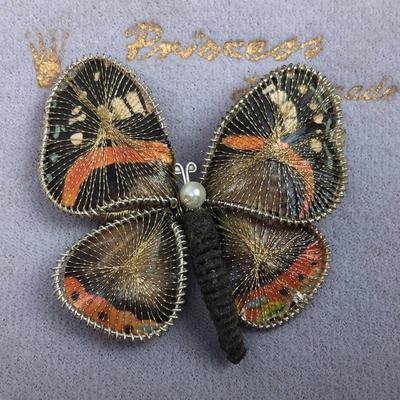 vintage HANDMADE BAVARIAN BUTTERFLY BROOCH PRINCESS JEWELRY