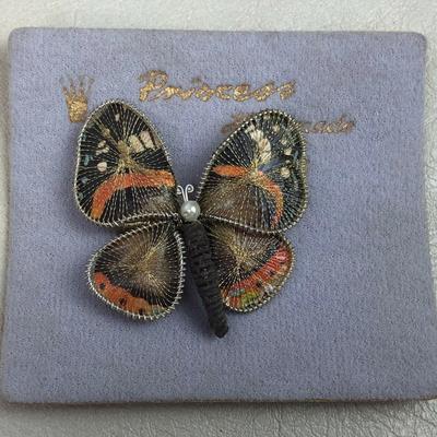 vintage HANDMADE BAVARIAN BUTTERFLY BROOCH PRINCESS JEWELRY
