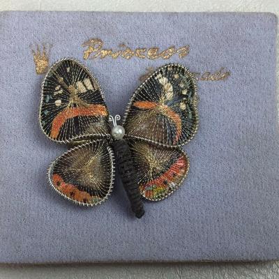 vintage HANDMADE BAVARIAN BUTTERFLY BROOCH PRINCESS JEWELRY