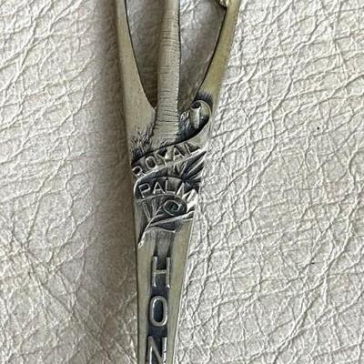antique ROYAL PALM HONOLULU STERLING SILVER SOUVENIR SPOON ROBBINS CO 