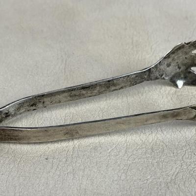 vintage MEXICAN STERLING SILVER SUGAR TONGS F. RAMIREZ 