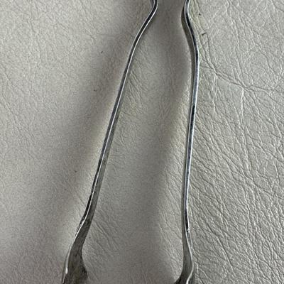 vintage MEXICAN STERLING SILVER SUGAR TONGS F. RAMIREZ 