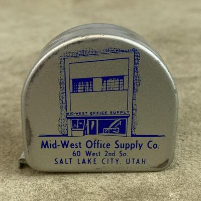 advertising tape measure MIDWEST OFFICE SUPPLY SLC UTAH