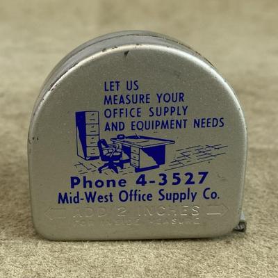 advertising tape measure MIDWEST OFFICE SUPPLY SLC UTAH