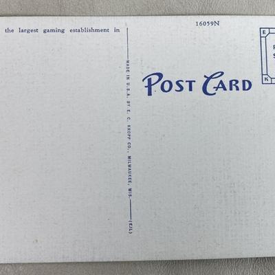 BANK CLUB CASINO RENO NEVADA TINTED PHOTO POSTCARD 1930s