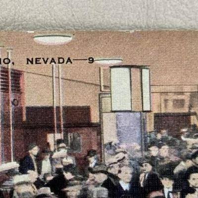 BANK CLUB CASINO RENO NEVADA TINTED PHOTO POSTCARD 1930s