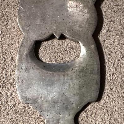 mcm barware CAST METAL OWL BOTTLE OPENER