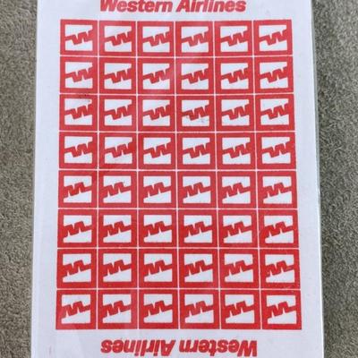 WESTERN AIRLINES ADVERTISING PLAYING CARDS FLYING W LOGO