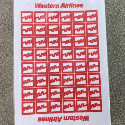 WESTERN AIRLINES ADVERTISING PLAYING CARDS FLYING W LOGO