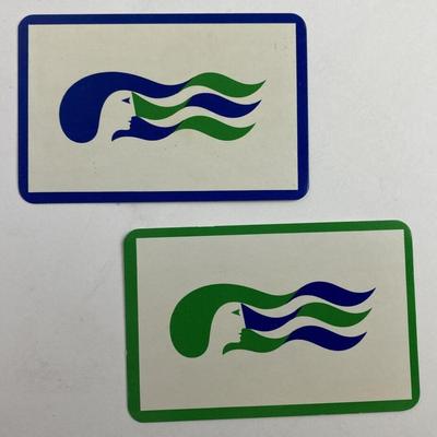 vintage PRINCESS CRUISE LINES SEA WITCH LOGO PLAYING CARD DECKS