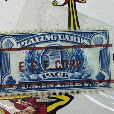 vintage SEALED PLAYING CARD DECKS E F FAIRCHILD PERSONALIZED LARRY 1940s