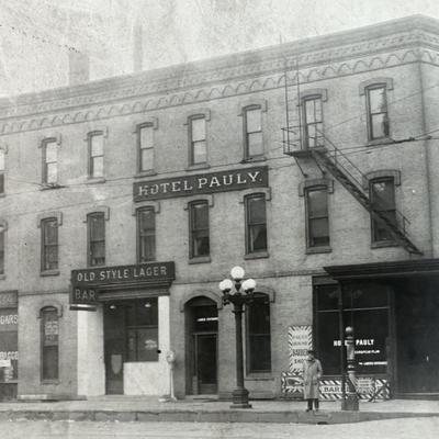 HISTORIC COMMERCIAL PHOTO HOTEL PAULY MINNEAPOLIS 1910s