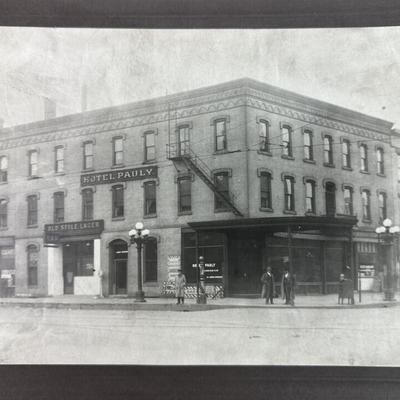 HISTORIC COMMERCIAL PHOTO HOTEL PAULY MINNEAPOLIS 1910s