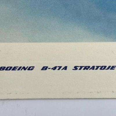 vintage USAF BOEING B-47A STRATOJET ART PRINT