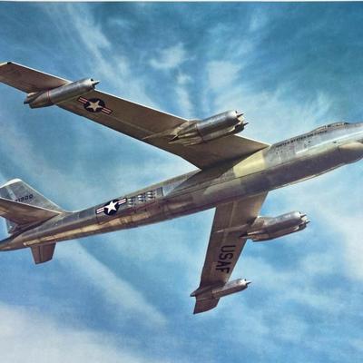vintage USAF BOEING B-47A STRATOJET ART PRINT