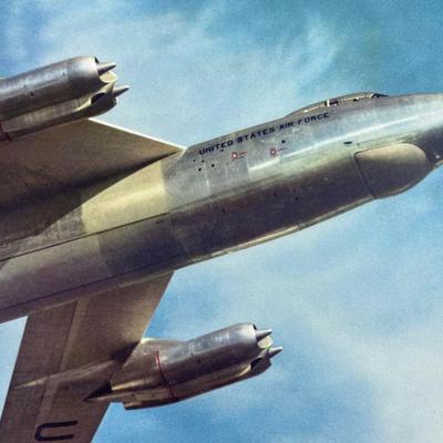 vintage USAF BOEING B-47A STRATOJET ART PRINT