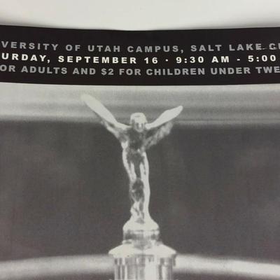 UNIVERSITY OF UTAH CONCOURS D'ELEGANCE CAR SHOW POSTER 2000