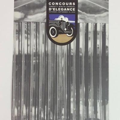 UNIVERSITY OF UTAH CONCOURS D'ELEGANCE CAR SHOW POSTER 2000